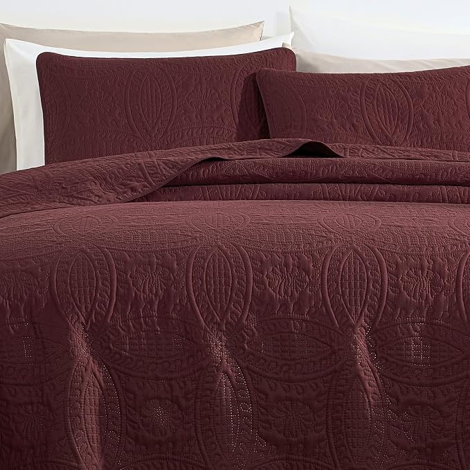 Chezmoi Collection Austin 3-piece Oversized Bedspread Coverlet Set - Image 3