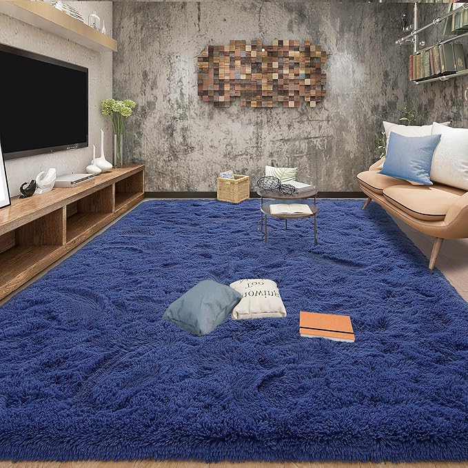 Fluffy Large Rugs for Living Room, Shag Area Rug 6x9 Soft Carpet for Bedroom by Tepook