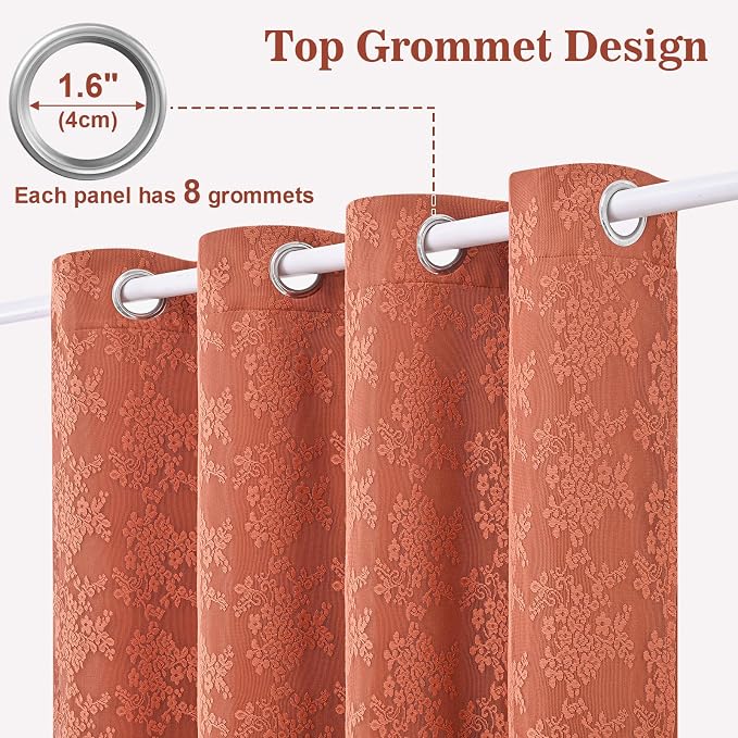 Yinhua Terracotta Curtains for Living Room Double Layer Curtain - Image 5