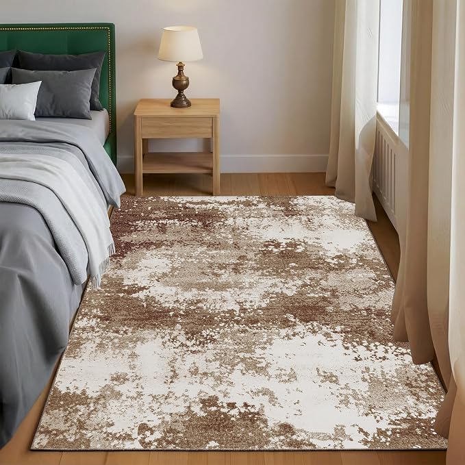 Brown Entryway Rug 3x5 Washable Door Mat Indoor Entrance 36x60 | Small Throw - Image 3
