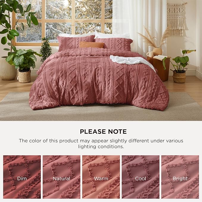 Bedsure Tufted Boho Comforter Set Queen Size - Image 7