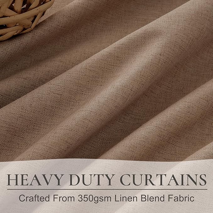 Rust Brown Extra Long Custom 100 Inch Curtains, 100% Blackout Curtain - Image 5