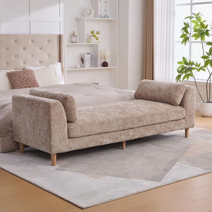 Aoiy & Wifon 83.1" W End of Bed Bench King Size, Oversized Window Bench Seat - Image 6