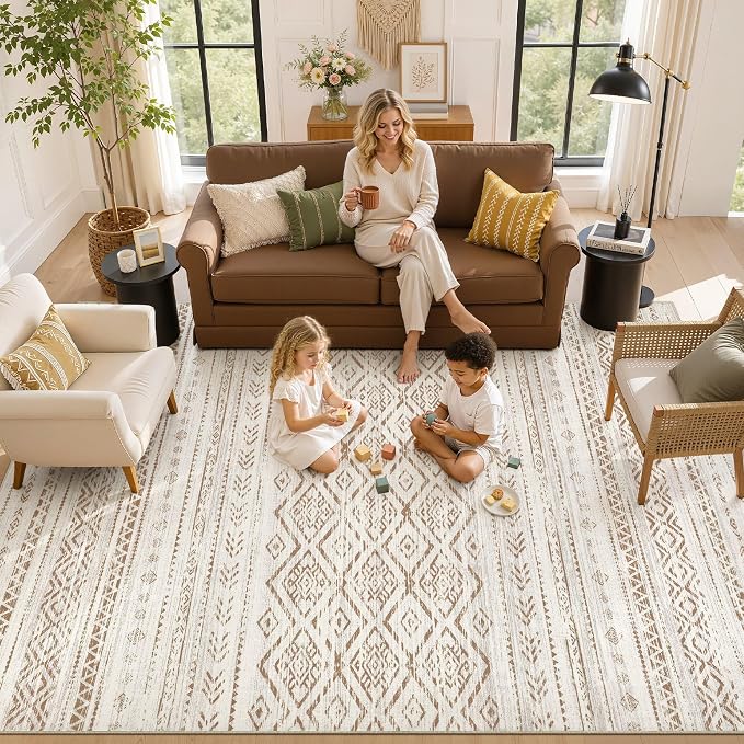 Nakagishi Area Rug Living Room Rugs: 6x9 Large Soft Machine Washable Boho - Image 8