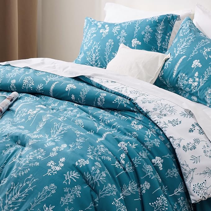 Bedsure Teal Blue Full Comforter Set - Image 3