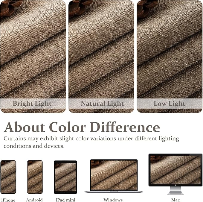 Blackout Rust Brown Pinch Pleat Curtains 84 Inch Long - Image 10