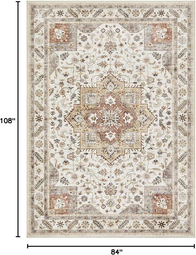 cotiled 7x9 Area Rug for Living Room, Traditional, Dining Room, and Home Office - Image 2