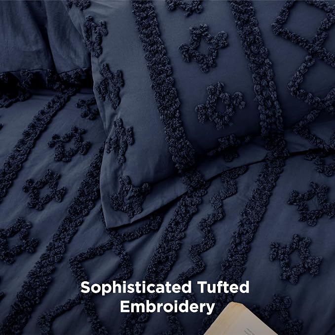 Bedsure Tufted Boho Comforter Set King Size - Image 6