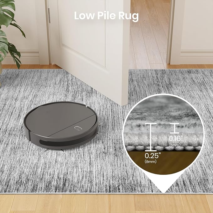 8x10 Area Rugs for Living Room, Large Washable Rug Non Slip Black | Soft Low - Image 7
