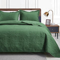 Love's cabin Oversized King Size Quilt Bedding Set Dark Green Bedspreads by Lovescabin