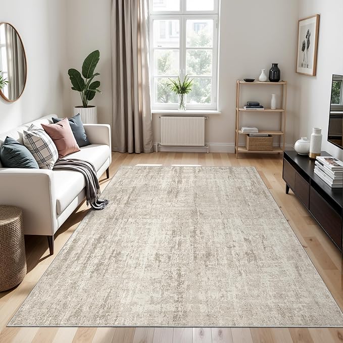 3x5 Rug Non Slip, Abstract Washable Entryway Rug by Valenrug