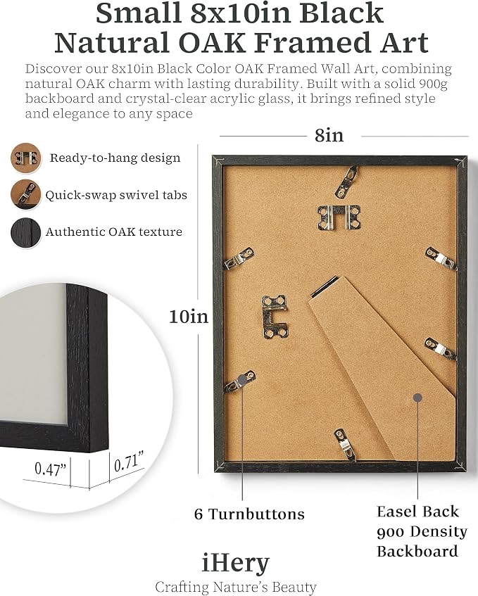 iHery 8x10in You Look So Good Framed Newspaper Wall Art | Premium Black OAK - Image 3