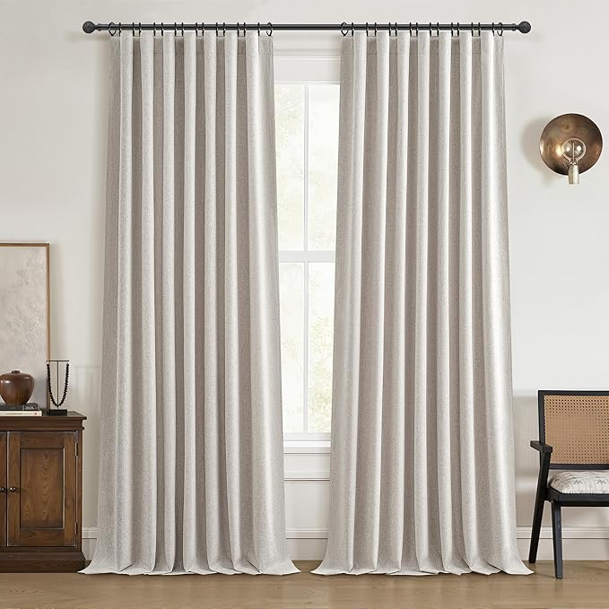 Long Curtains for Living Room Custom 105 Inch, Sun Blocking Cute Curtains Burg by QJMYDECO