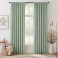 RYB HOME Sage Green 100% Blackout Curtains 108 Inch Long by RYBHOME