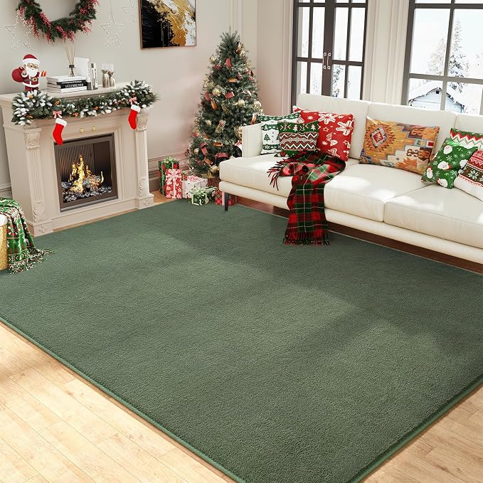 Sage Green Area Rugs for Bedroom Living Room, 4x6 Memory Foam Rug | Thickened - Image 9