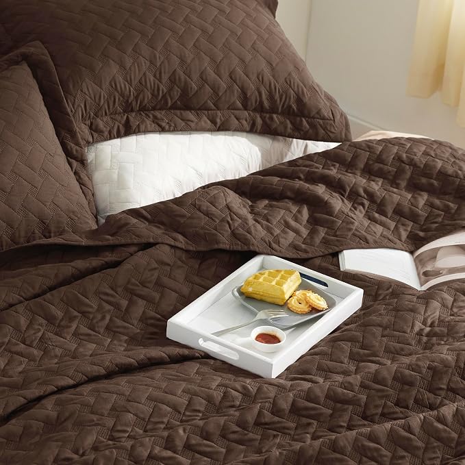 Bedsure Quilts Queen Size, Lightweight Comforter Set, Basket Weave, All-Season - Image 5
