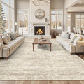 Soalmost 10x12 Area Rugs for Living Room Washable Rug Non-Slip Beige | Large by Soalmost