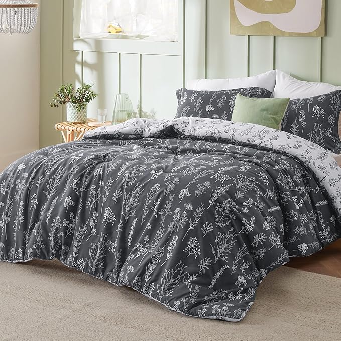 Bedsure Charcoal California King Comforter Set - Image 2
