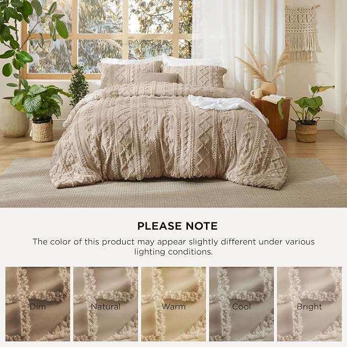 Bedsure Tufted Boho Comforter Set Queen Size - Image 9