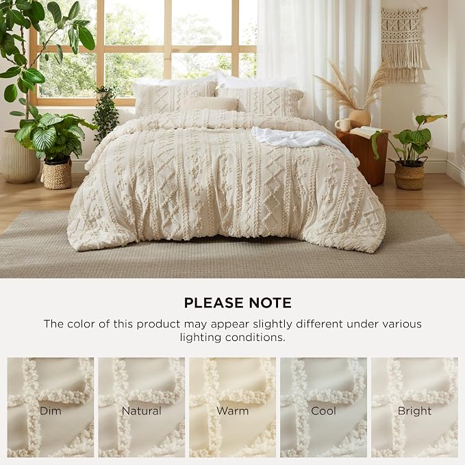 Bedsure Tufted Boho Comforter Set Oversized King - Image 9