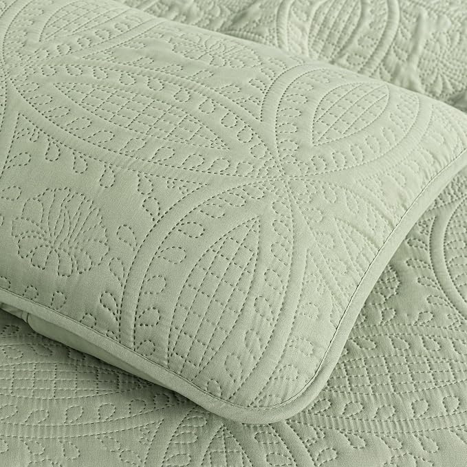 Chezmoi Collection Austin 3-piece Oversized Bedspread Coverlet Set - Image 6