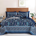 WONGS BEDDING Floral Quilts Set Queen, Microfiber Lightweight Farmhouse Bed by WONGSBEDDING