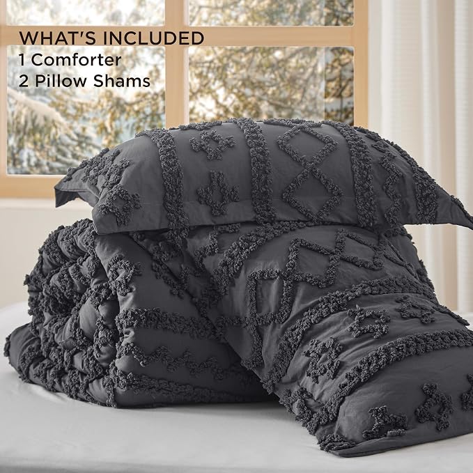 Bedsure Tufted Boho Comforter Set Full Size - Image 8