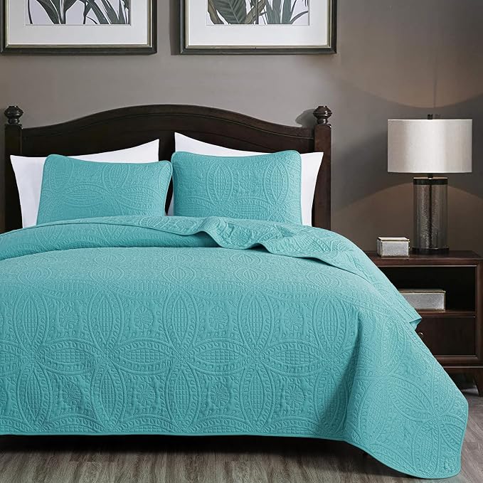 Chezmoi Collection Austin 3-piece Oversized Bedspread Coverlet Set - Image 2