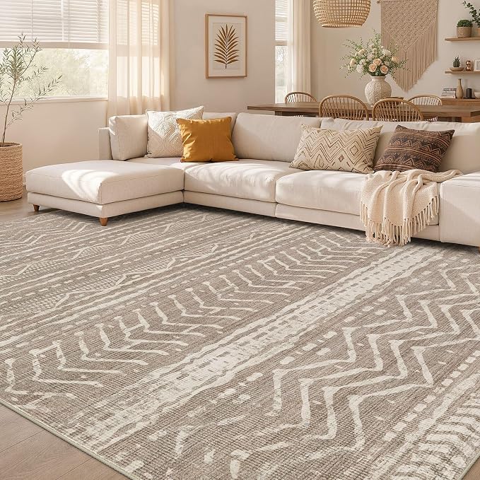 Nakagishi Area Rug Living Room Rugs: 12x18 Large Soft Machine Washable Boho by NakagishiAreaRug