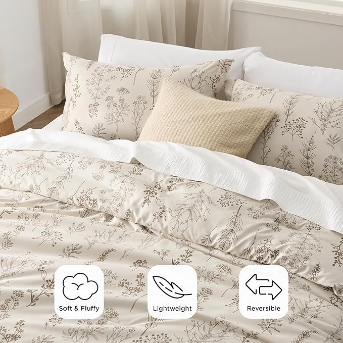 Bedsure Natural Full Comforter Set - Image 3