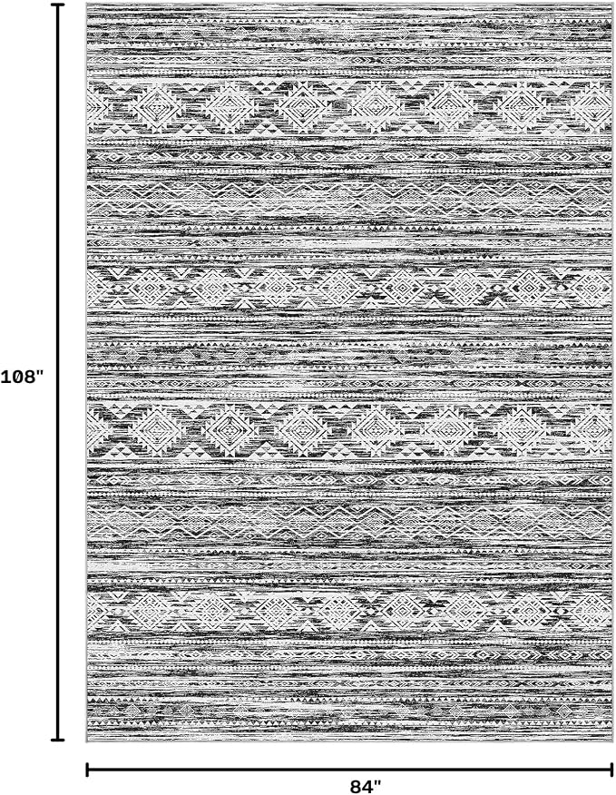 Nakagishi Area Rug Living Room Rugs: 7X9 Machine Washable Boho Large Neutral - Image 2