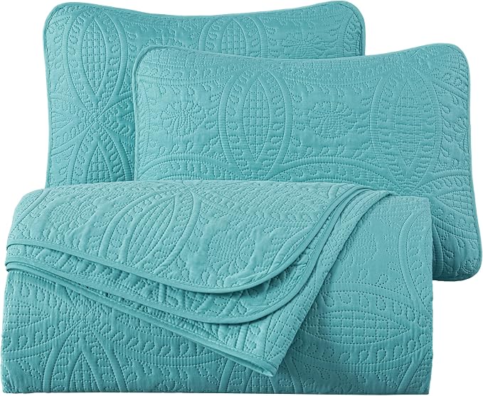 Chezmoi Collection Austin 3-piece Oversized Bedspread Coverlet Set - Image 9