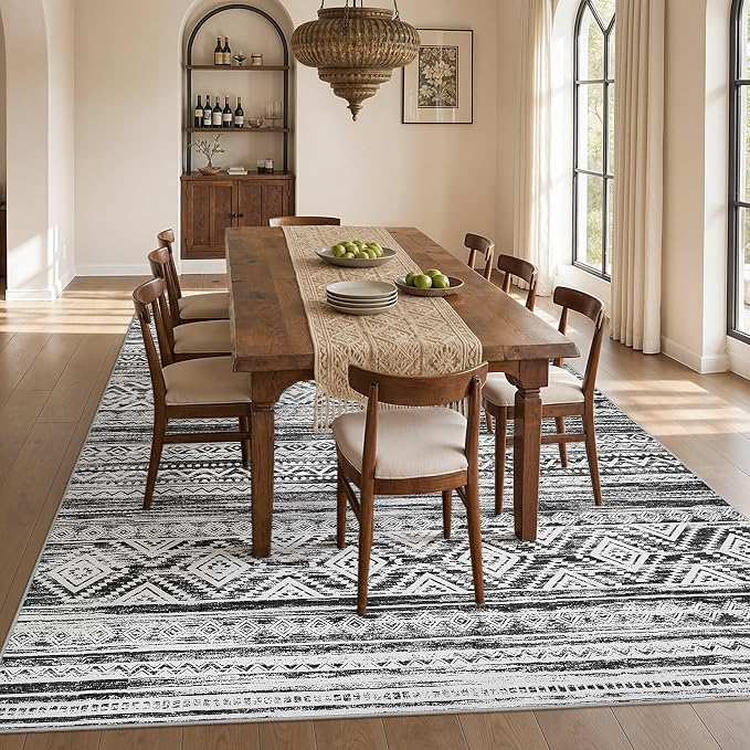 cotiled Boho 12x15 Area Rug for Living Room: Large Moroccan Washable Rug | - Image 6