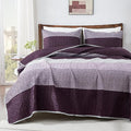 King Size Quilt Set Purple Grey by Andency