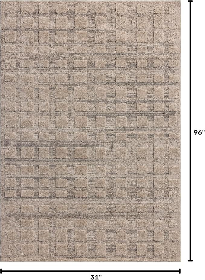 Loloi Amber Lewis Monty Collection MOT-06 Pebble/Beige 2'-7" x 8'-0" Runner Rug - Image 2