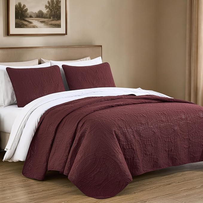 Chezmoi Collection Austin 3-piece Oversized Bedspread Coverlet Set by ChezmoiCollection