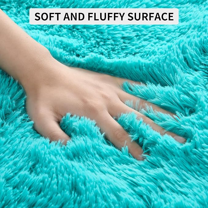 Super Soft Fluffy Rug for Bedroom, Modern Shaggy Fuzzy Kids Rugs for Living Room - Image 7