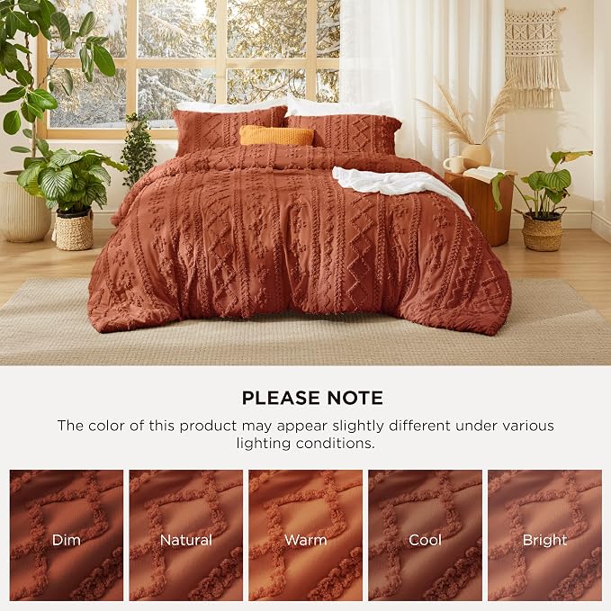 Bedsure Tufted Boho Comforter Set Full Size - Image 9
