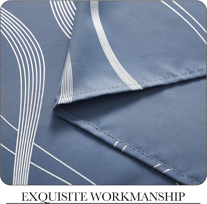 NICETOWN Stone Blue Blackout Curtains 90" Length 2 Panels Set - Image 6