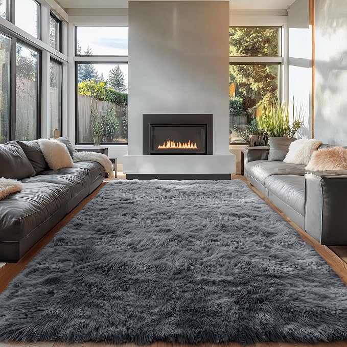 OLANLY 6x7 Area Rugs for Living Room Bedroom, Machine Washable Soft Fluffy - Image 3
