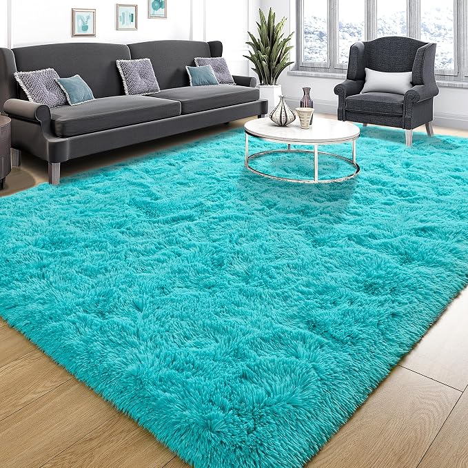 Super Soft Fluffy Rug for Bedroom, Modern Shaggy Fuzzy Kids Rugs for Living Room by Tepook