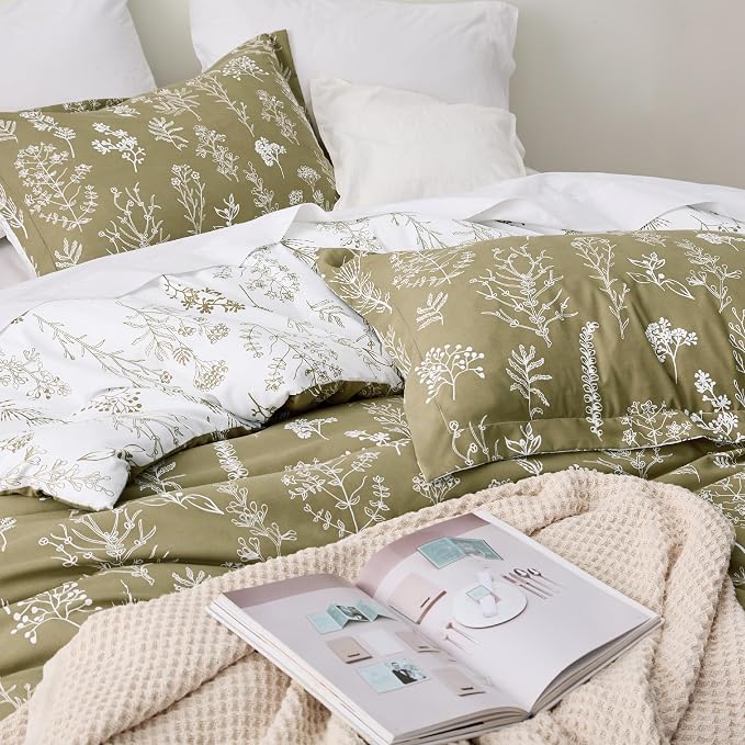 Bedsure Olive Green Twin/Twin XL Comforter Set - Image 6