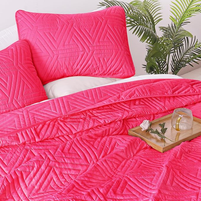 Whale Flotilla Soft Geometric Queen Quilt Set - Image 4