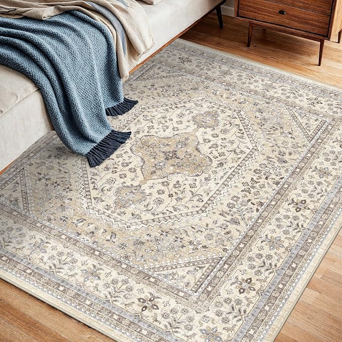 Puino 4x4 Square Washable Area Rug - Image 4