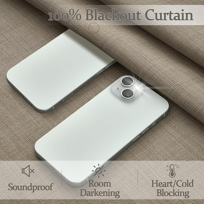 Pinch Pleated Drapes Linen Room Darkening Curtains 96 Inches Long - Image 5