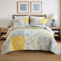 Secgo King Size Comforter Set- 100% Cotton Quilt King Size Set, Sage bedspreads by Secgo