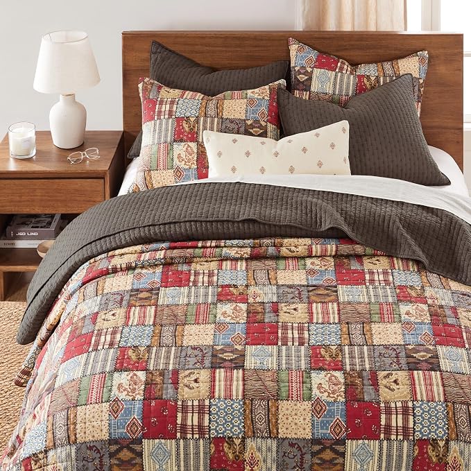 Levtex Home Cross Stitch Reversible King/Cal King Quilt Set - Image 2