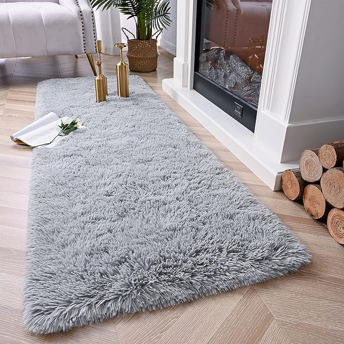 Chicrug Soft Runner Rug for Bedroom Living Room Plush Fluffy Rugs 2x6 | Shag - Image 2