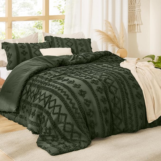 Bedsure Tufted Boho Comforter Set King Size - Image 7