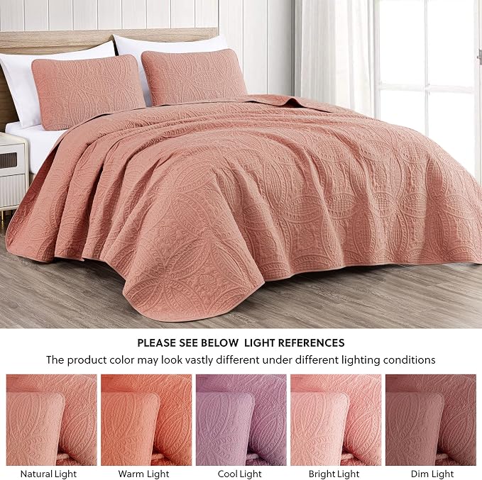 Chezmoi Collection Austin 3-piece Oversized Bedspread Coverlet Set | Oversized - Image 5